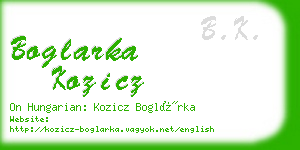 boglarka kozicz business card
